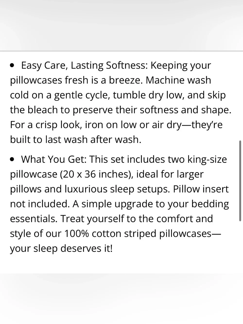 Striped Pillowcases 100% Natural Cotton (2-Pack) YELLOW & WHITE